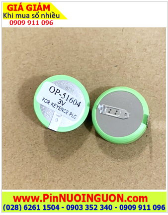 KEYENCE OP-51604, Pin nuôi nguồn PLC KEYENCE OP-51604 lithium 3V chính hãng , Xuất xứ NHẬT 